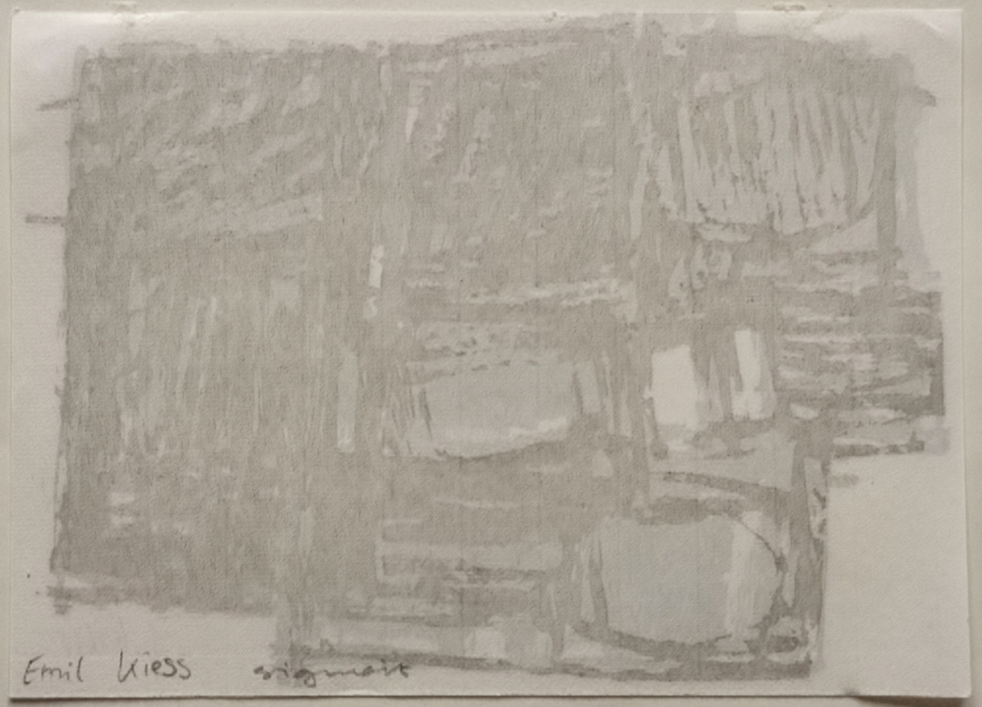 Kiess, Emil (1930 Trossingen) "Abstrakt", rechts unten signiert mit Bleistift, Druck auf Bütten, Ma - Bild 3 aus 3