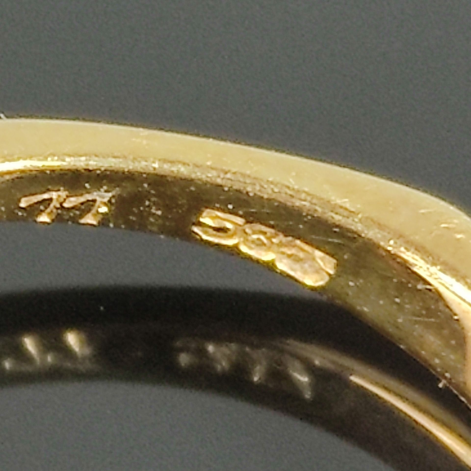 Perlen-Lot, 2 Teile, bestehend aus Ring, 585/14K Gelbgold (punziert), 4g, mittig Perle von einem Du - Bild 5 aus 5