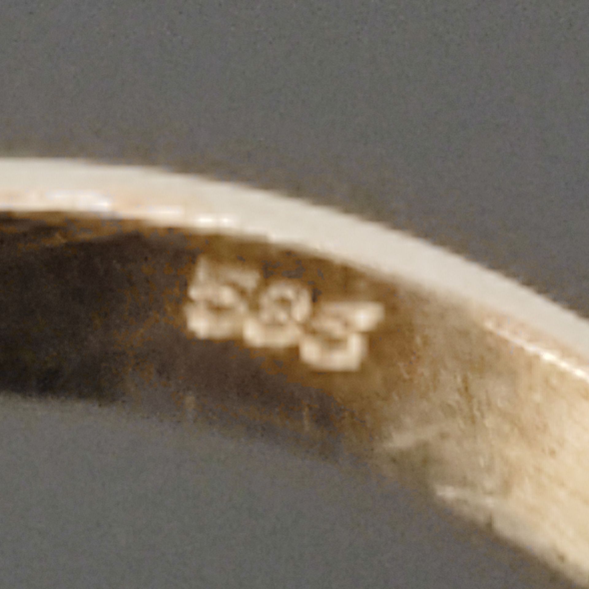 Opal-Brillantring, 585/14K Weißgold (punziert), 6,13g, Opal auf Matrix als ovaler Cabochon geschlif - Bild 3 aus 3