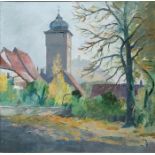 Siekiersky, Alfred Friedrich (1911 Durlach - 1991 Karlsruhe) "Herbst am Basler Tor in Durlach", Öl 