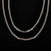 Venezianerkette, 750/18K Weißgold (punziert), 4,48g, Ringverschluss, Breite 1,2mm, Länge 42cm