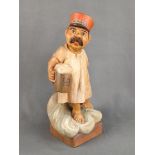 "Aloisius"- Figur, Hofbräuhaus-Engel, Oberammergaus, Werner Härtle, fein geschnitztes Holz, farbig 