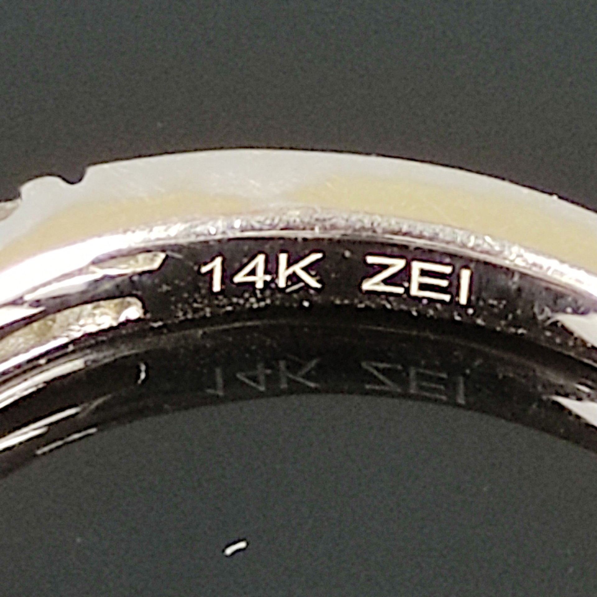 Memory / Memoire Ring, 585/14K Weißgold (punziert), 2,33g, Bandring besetzt mit 12 Brillanten, von  - Bild 3 aus 4