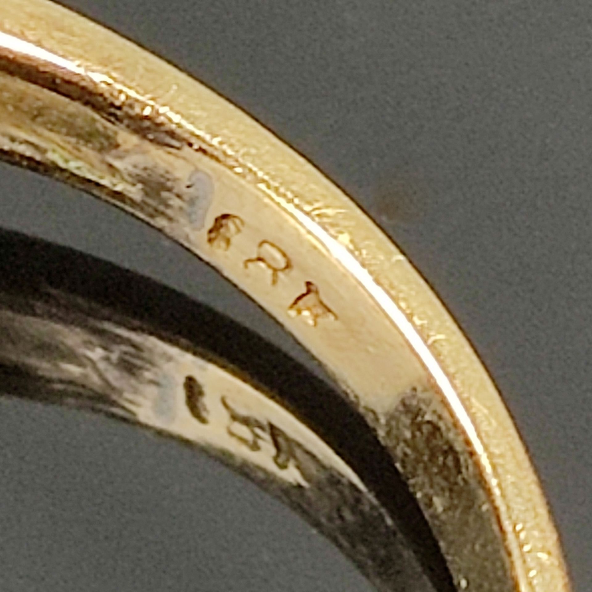 Sternsaphir Ring, 750/18K Gelbgold (punziert), 3,27g mittig Stern-Saphir im Cabochon-Schliff, Maße  - Bild 3 aus 3