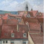 Siekiersky, Alfred Friedrich (1911 Durlach - 1991 Karlsruhe) "Über den Dächern von Durlach", Öl auf