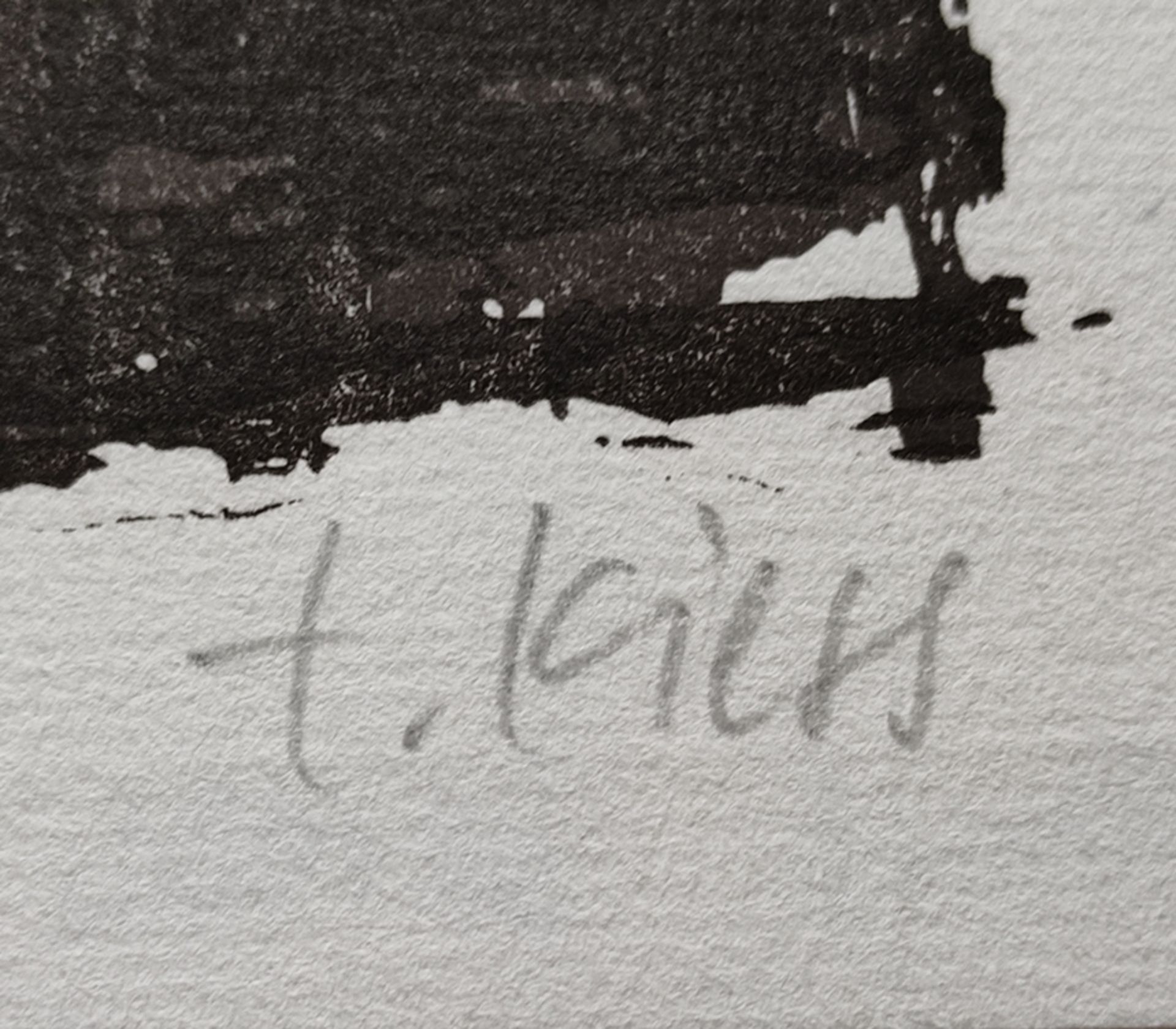 Kiess, Emil (1930 Trossingen) "Abstrakt", rechts unten signiert mit Bleistift, Druck auf Bütten, Ma - Bild 2 aus 3