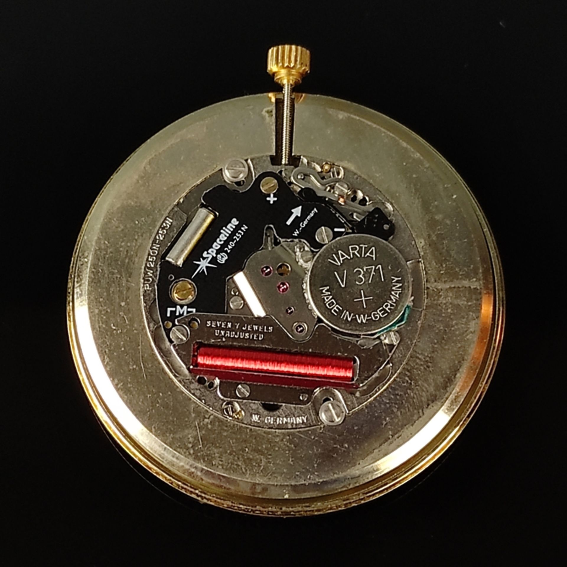 Moderne Taschenuhr, 585/14K Gelbgold, Stowa Quartz, an Uhrenkette 585/14K Gelbgold, Gesamtgewicht 3 - Bild 3 aus 4