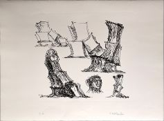 Wotruba, Fritz (1907 - 1975 Wien) "Aus: Hommage à Picasso", 1973, Lithografie auf Velin, rechts unt