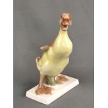 Quacking duck "Protest", Rosenthal, design Karl Himmelstoss, signed on base, height 19cm