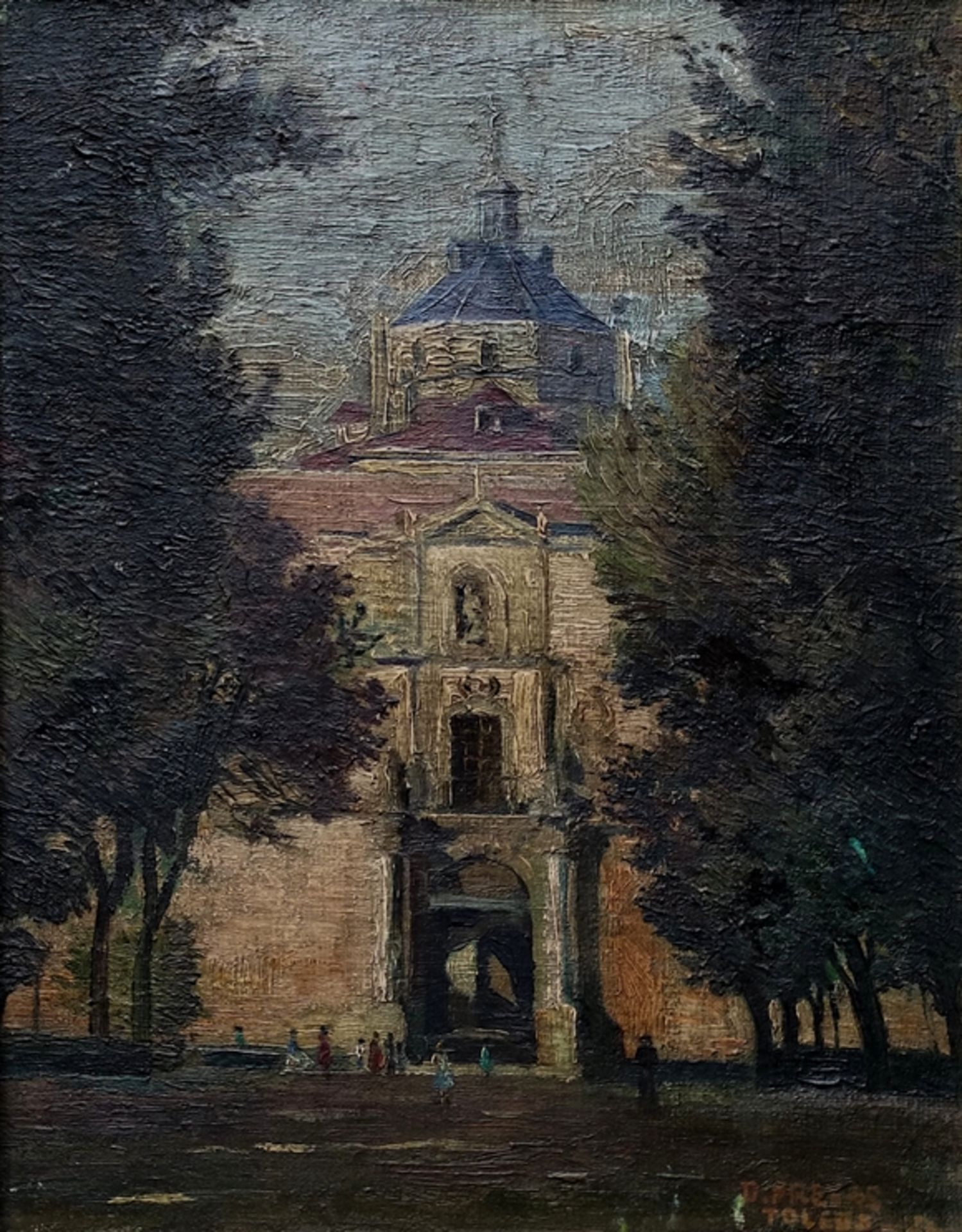 Frexas, Dolores "Lola" (1924 - 2011) "Hospital de Tavera", in Toleda, oil on canvas, signed and ins