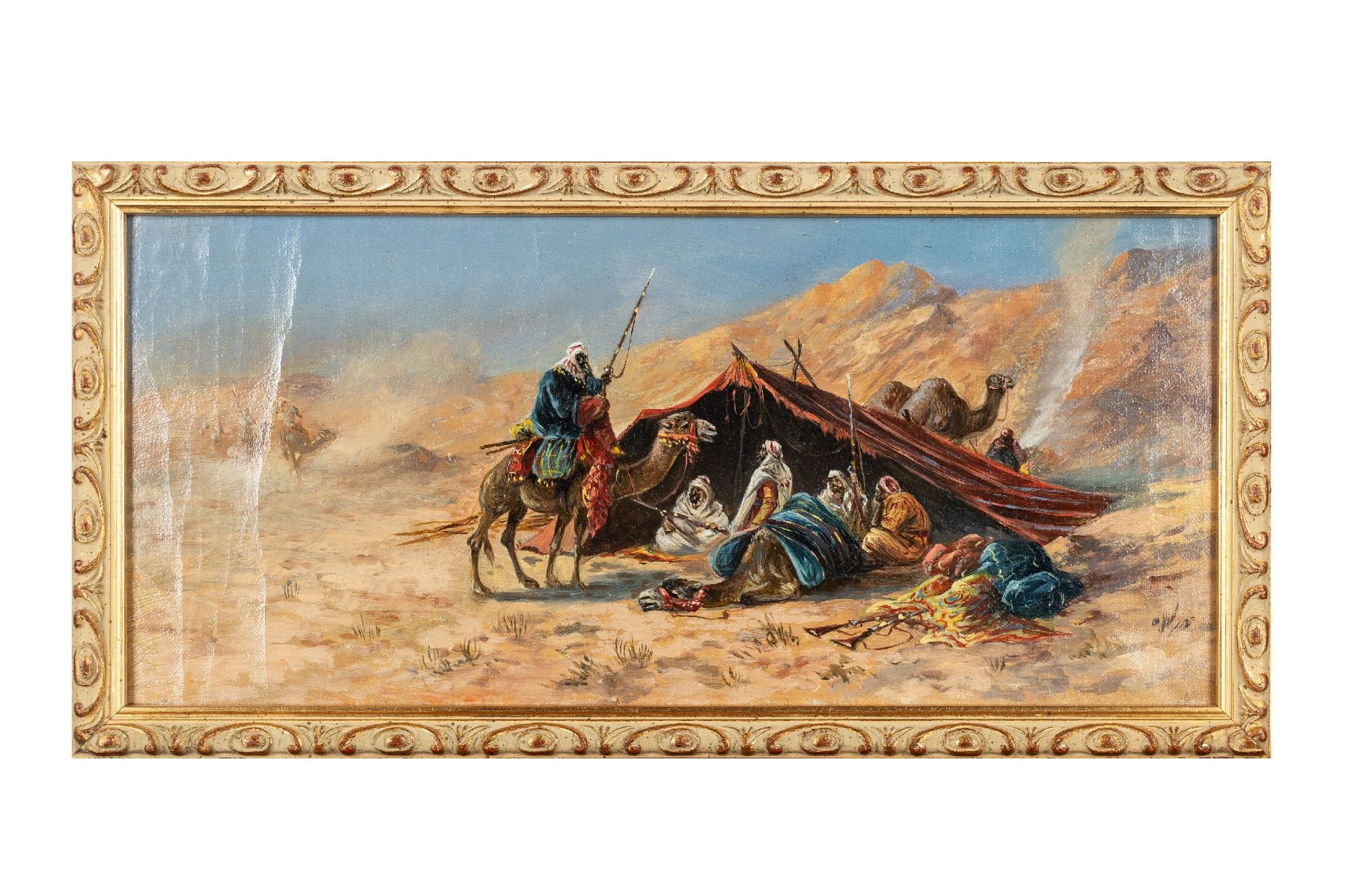 Orient Maler Ende 19. Jahrhundert, Beduinenlager Bild 3
