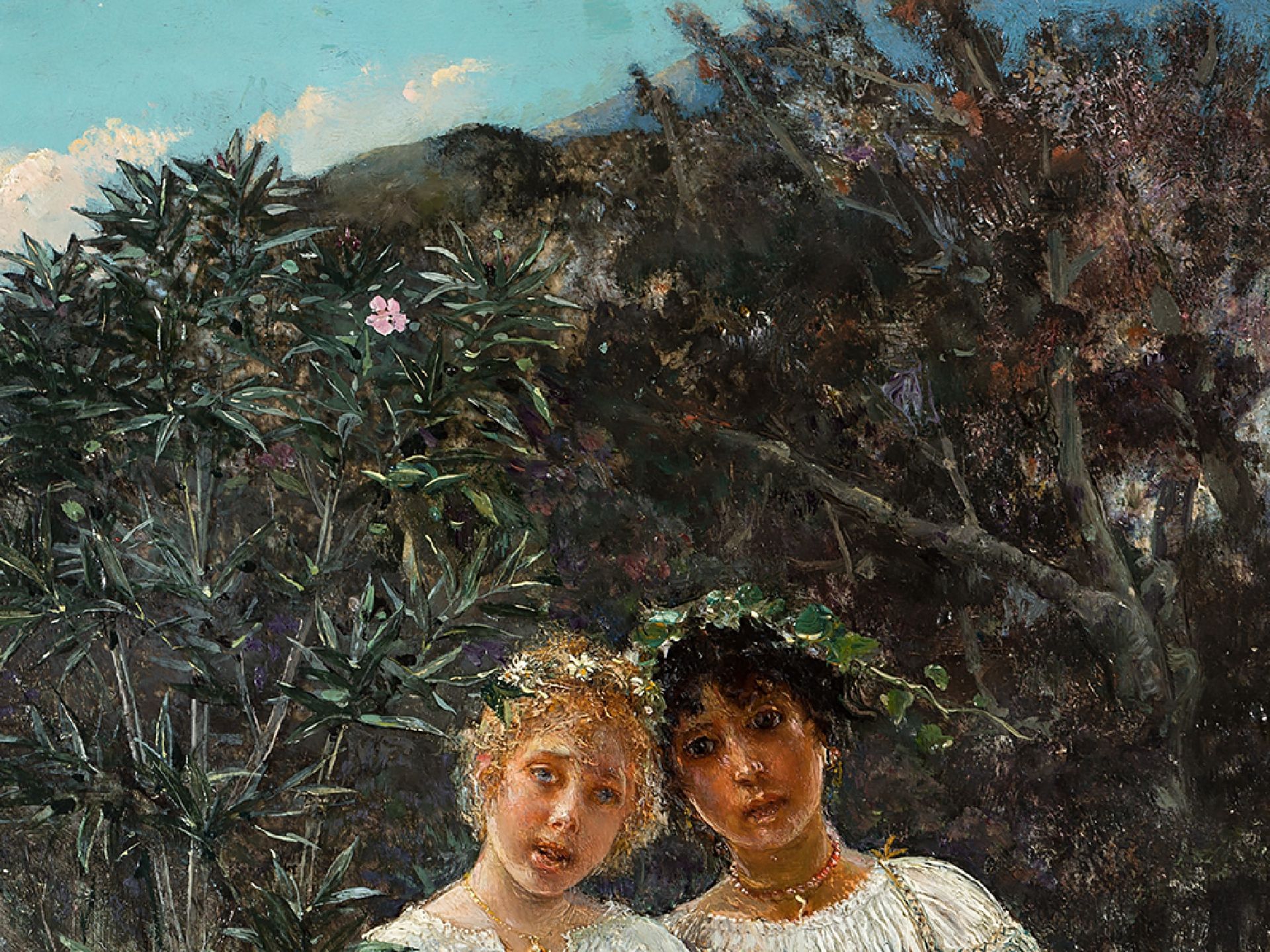 Jose Villegas y Cordero (1844/48-1921), Landfrauen, Rom, 1890er - Bild 4 aus 8