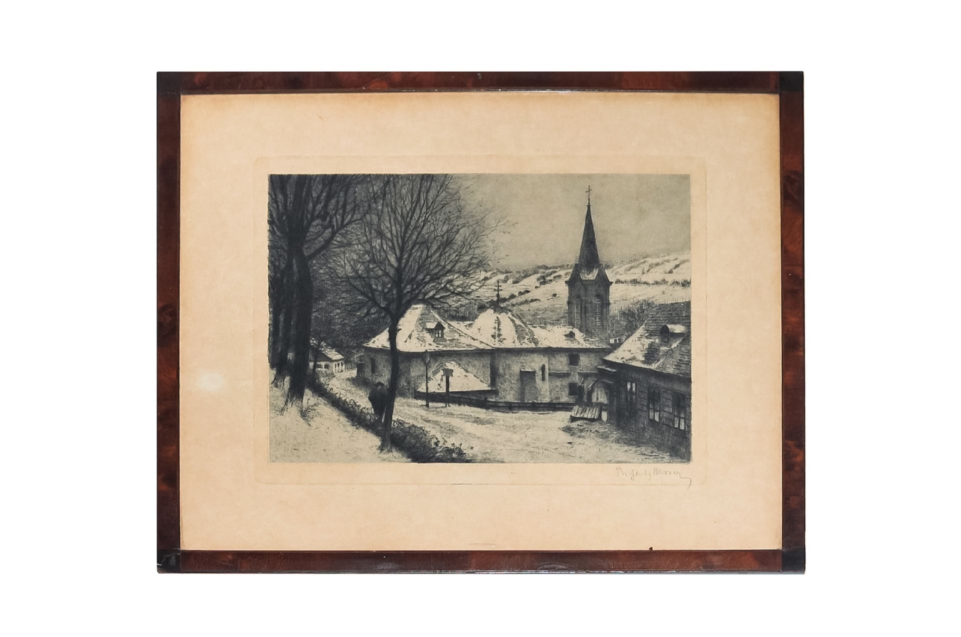 Richard Moser (1874-1924), Winterliche Dorfstrasse