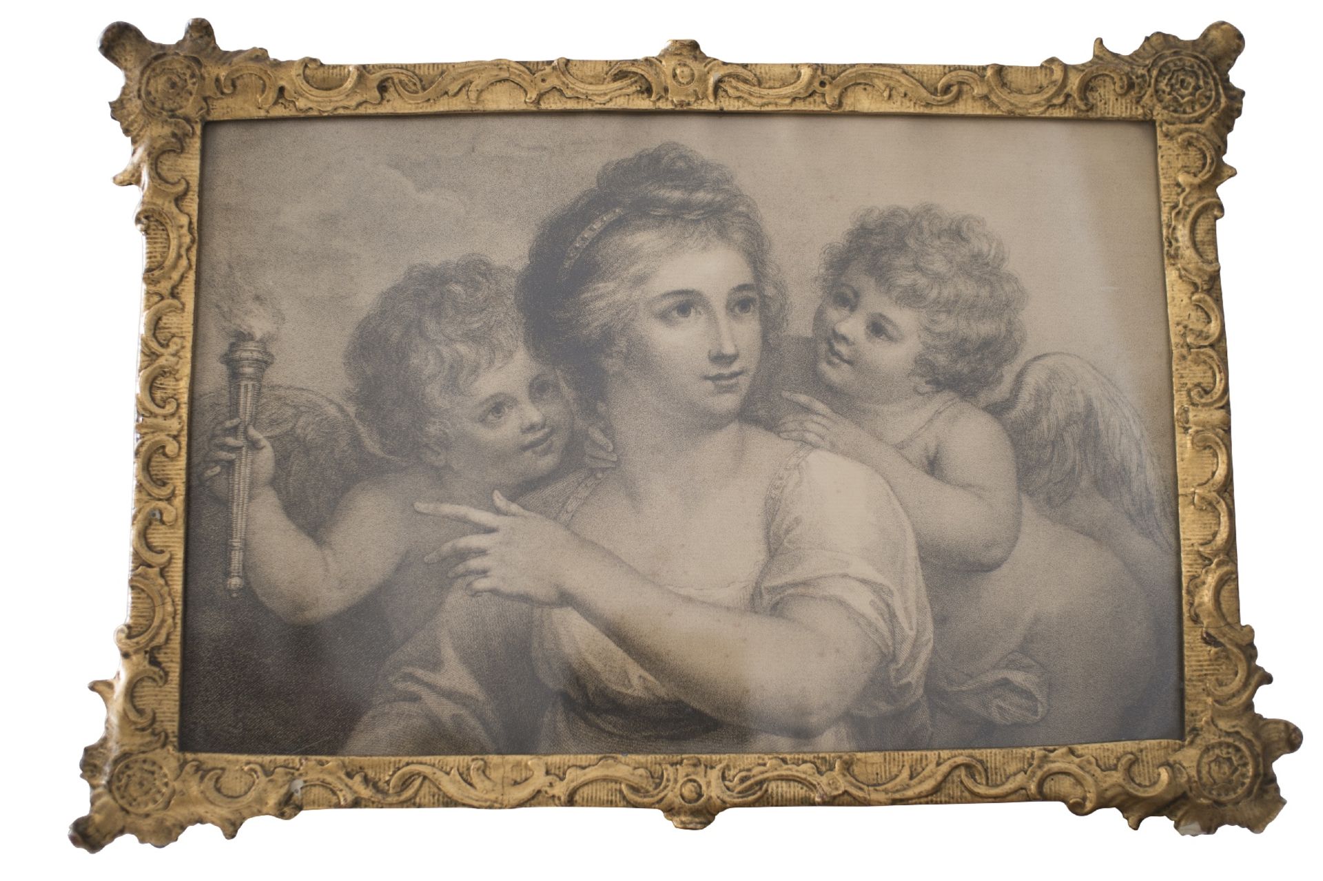 Kuenstler des 18. Jahrhundert, Dame mit zwei Amouren | Artist of the 18th century, Lady with Two Lov