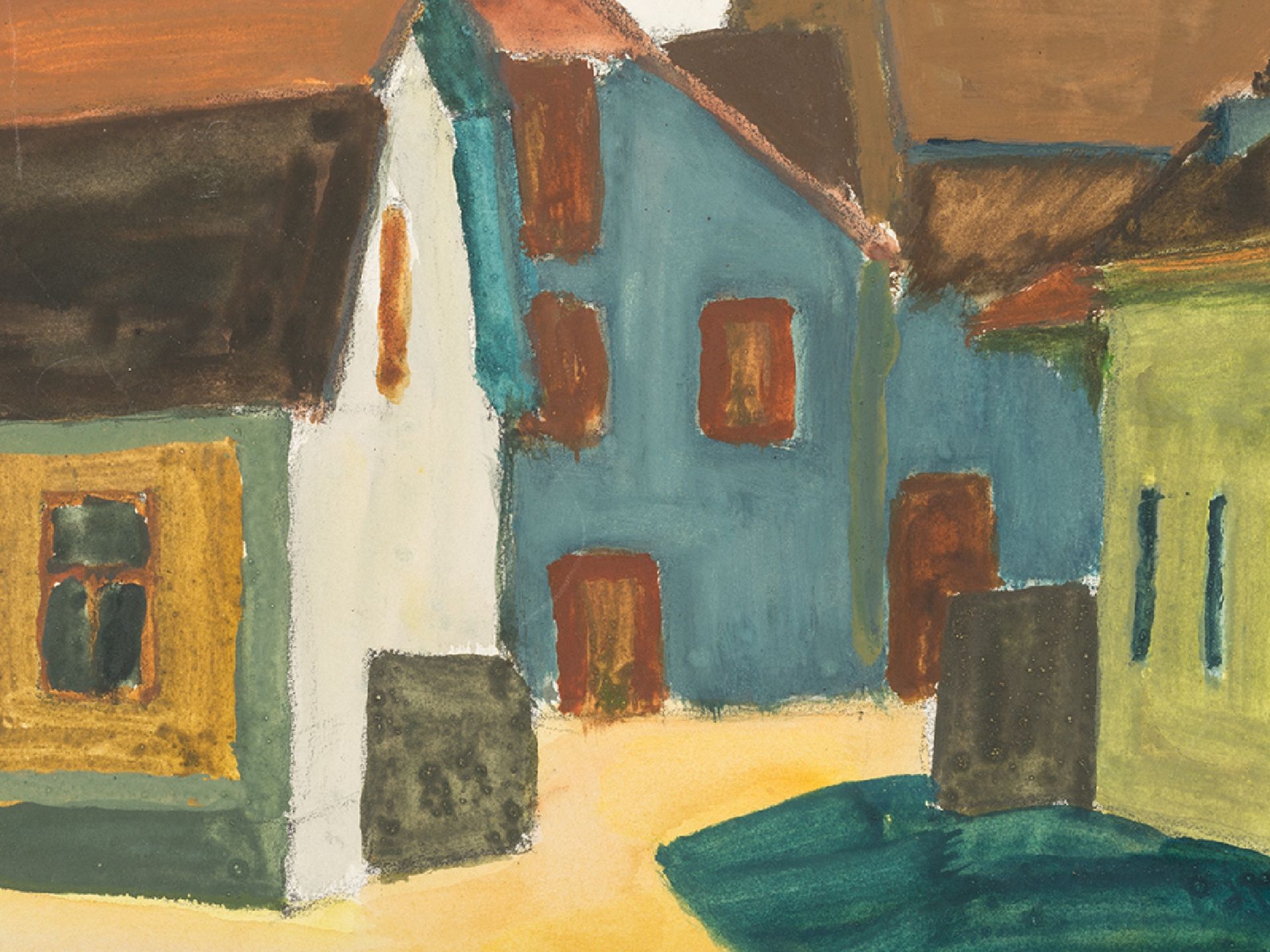 Rudolf Petrik, Dorf, Oesterreich, circa 1950 | Rudolf Petrik, Village Houses, around 1950 - Bild 4 aus 8