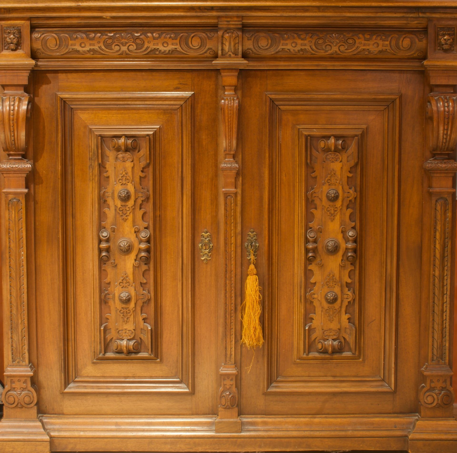 Historismus Aufsatzkredenz mit Marmorplatte | Historicism Cabinet with Marble Plate - Image 8 of 10