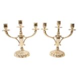 Zwei 3-flammige Kerzenhalter | Two 3-Flame Candlesticks