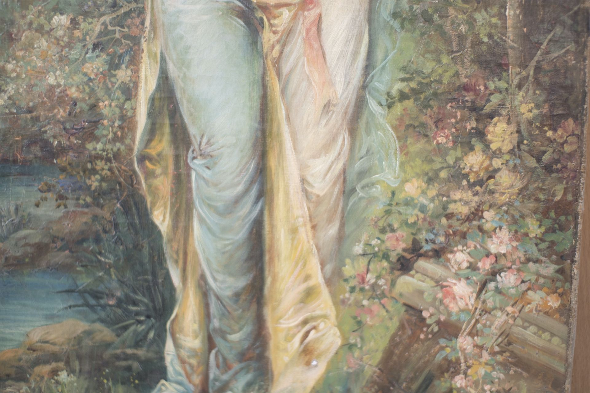 Hans Zatzka (1859-1945), Dame mit Bluetengirlande | Hans Zatzka (1859-1945), Lady with Flower Garlan - Bild 4 aus 5