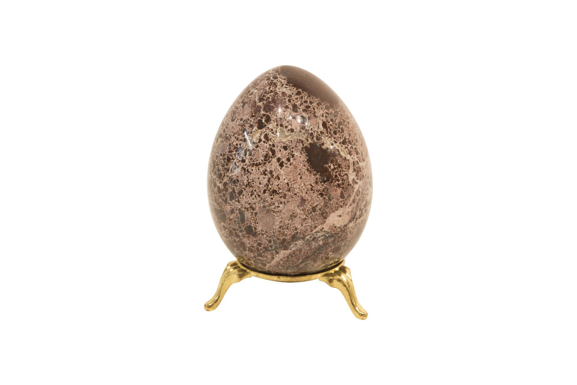 Ei mit Sockel aus Calico Jasper | Egg with Base from Calico Jasper