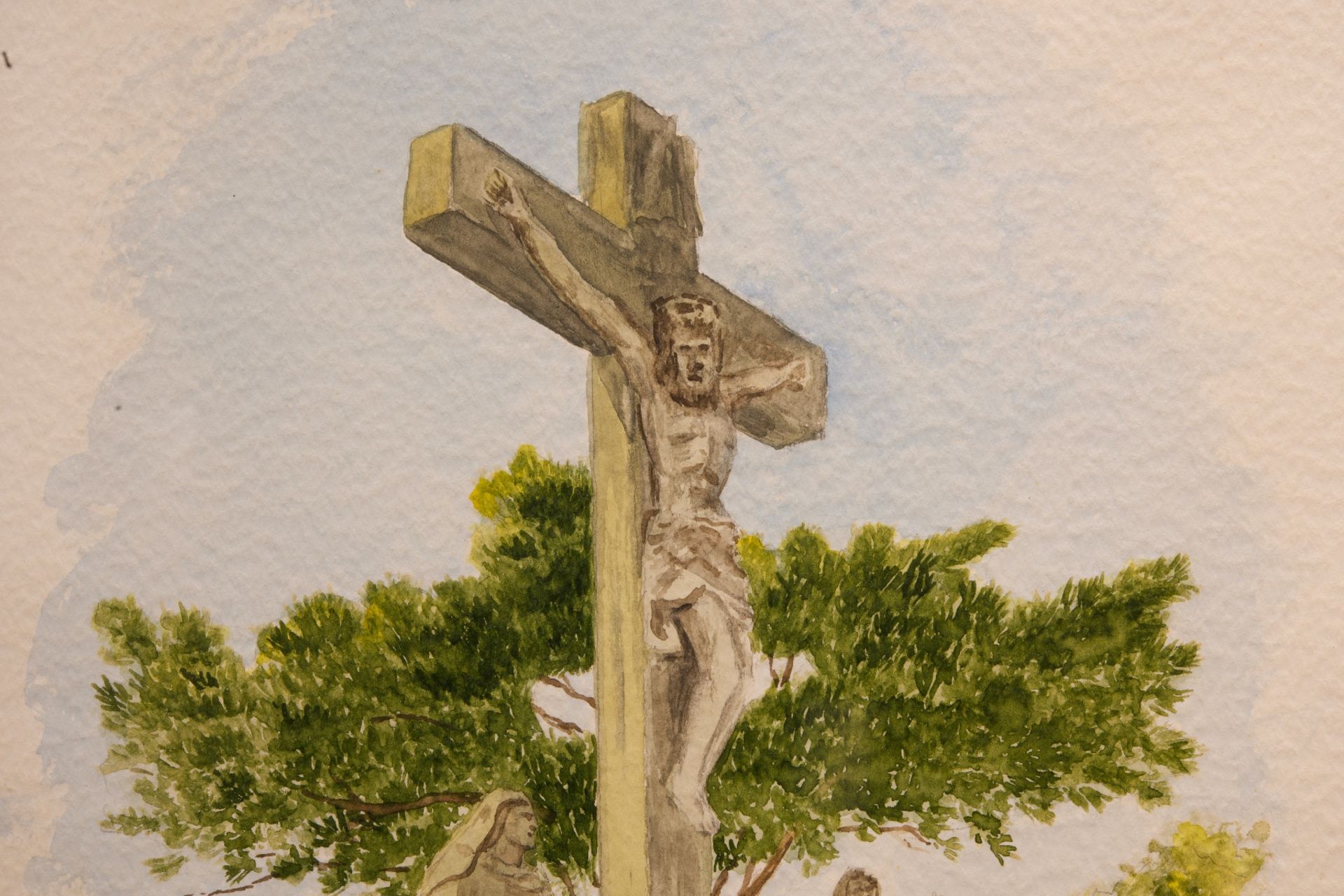 Ewald Jarosch 1945, Wegkreuz mit Christus | Ewald Jarosch 1945, Wayside Cross with Christ - Bild 3 aus 5