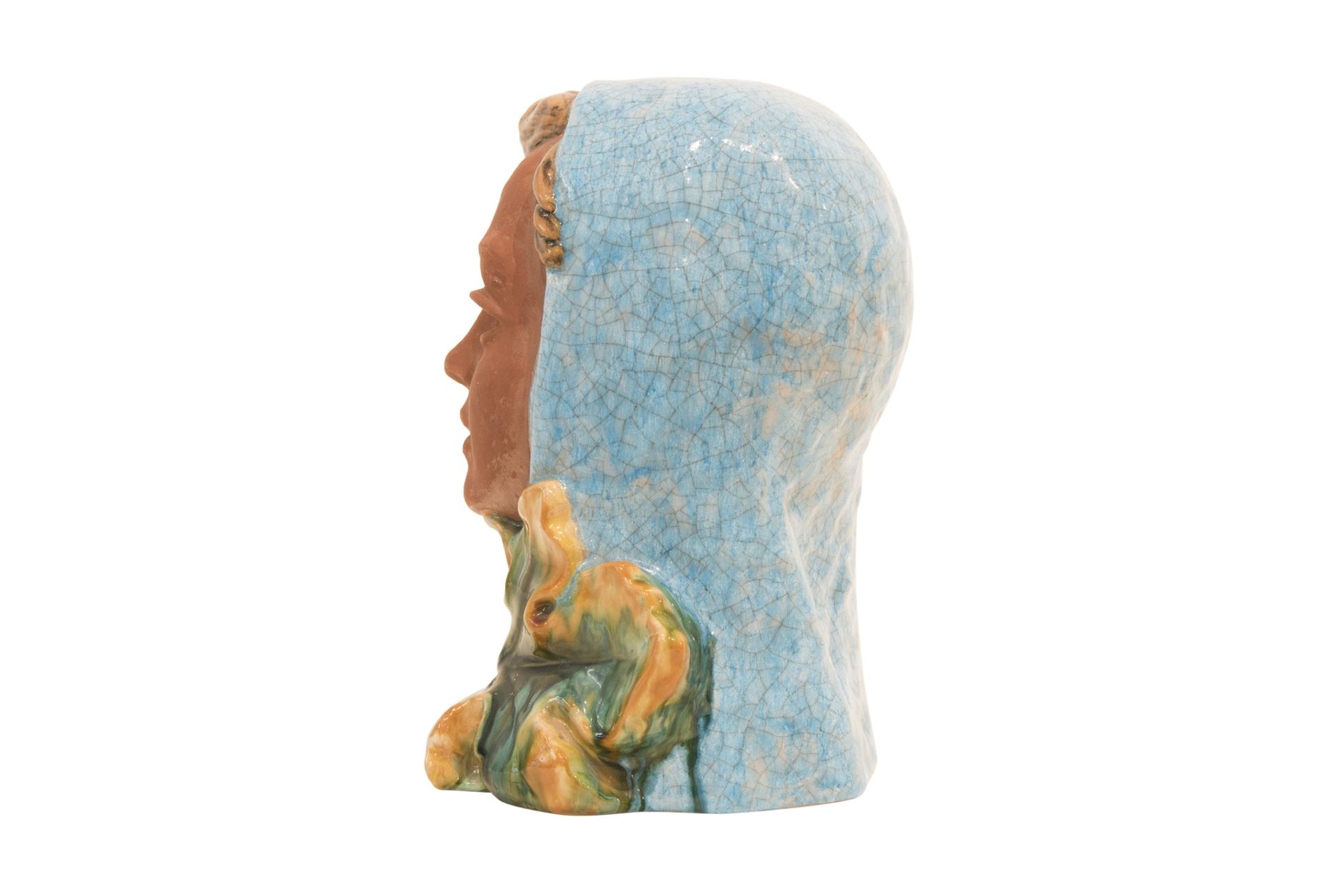 Gmundner Keramik, Frauen Kopf mit Trauben | Gmundner Ceramics, Woman's Head with Grapes - Bild 3 aus 4