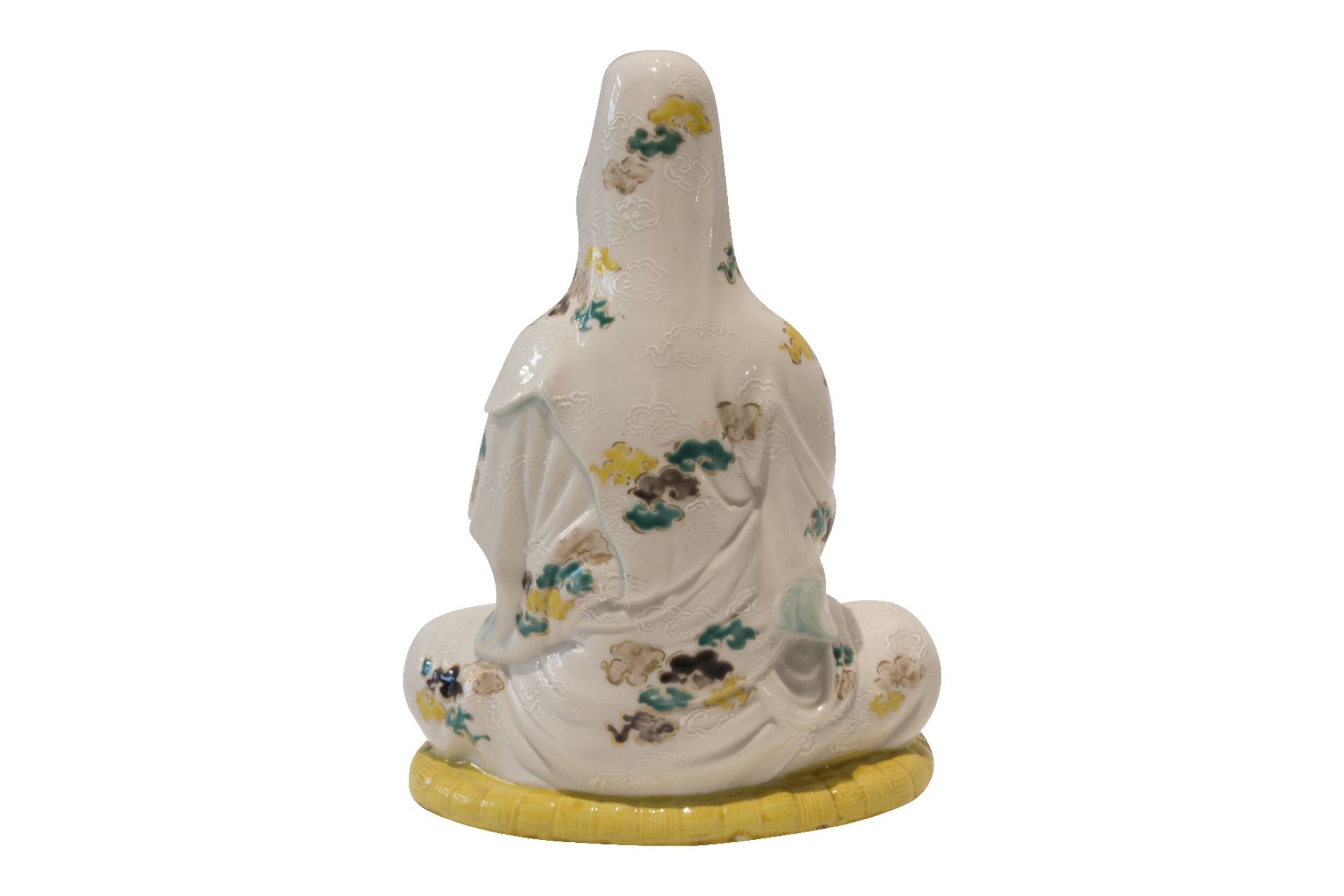 Sitzende weibliche Porzellanfigur | Seated female porcelain figure - Bild 3 aus 6