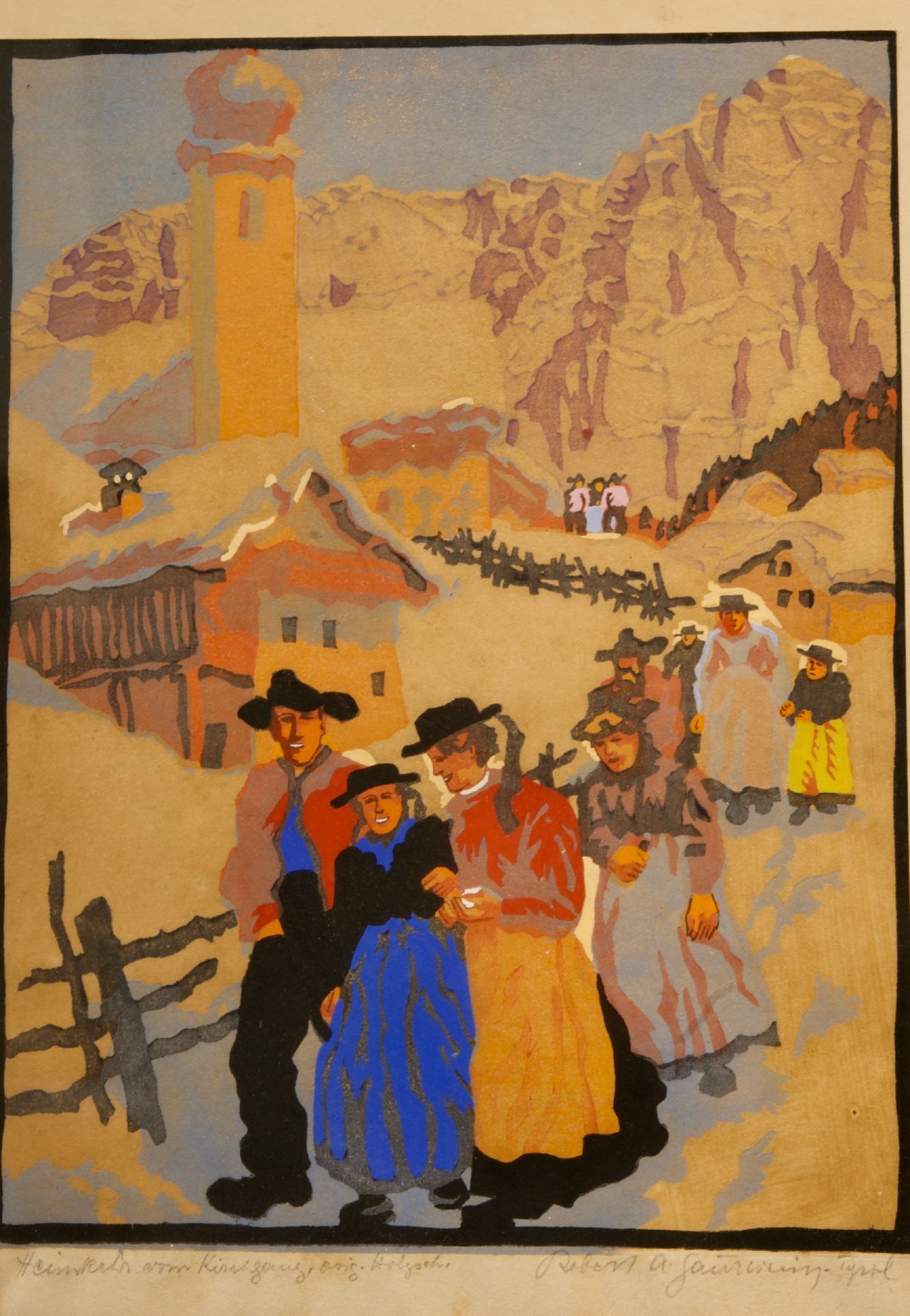 Robert A. Saurwein (1907-1942), Heimkehr vom Kirchgang | Robert A. Saurwein (1907-1942), Returning H - Bild 2 aus 5