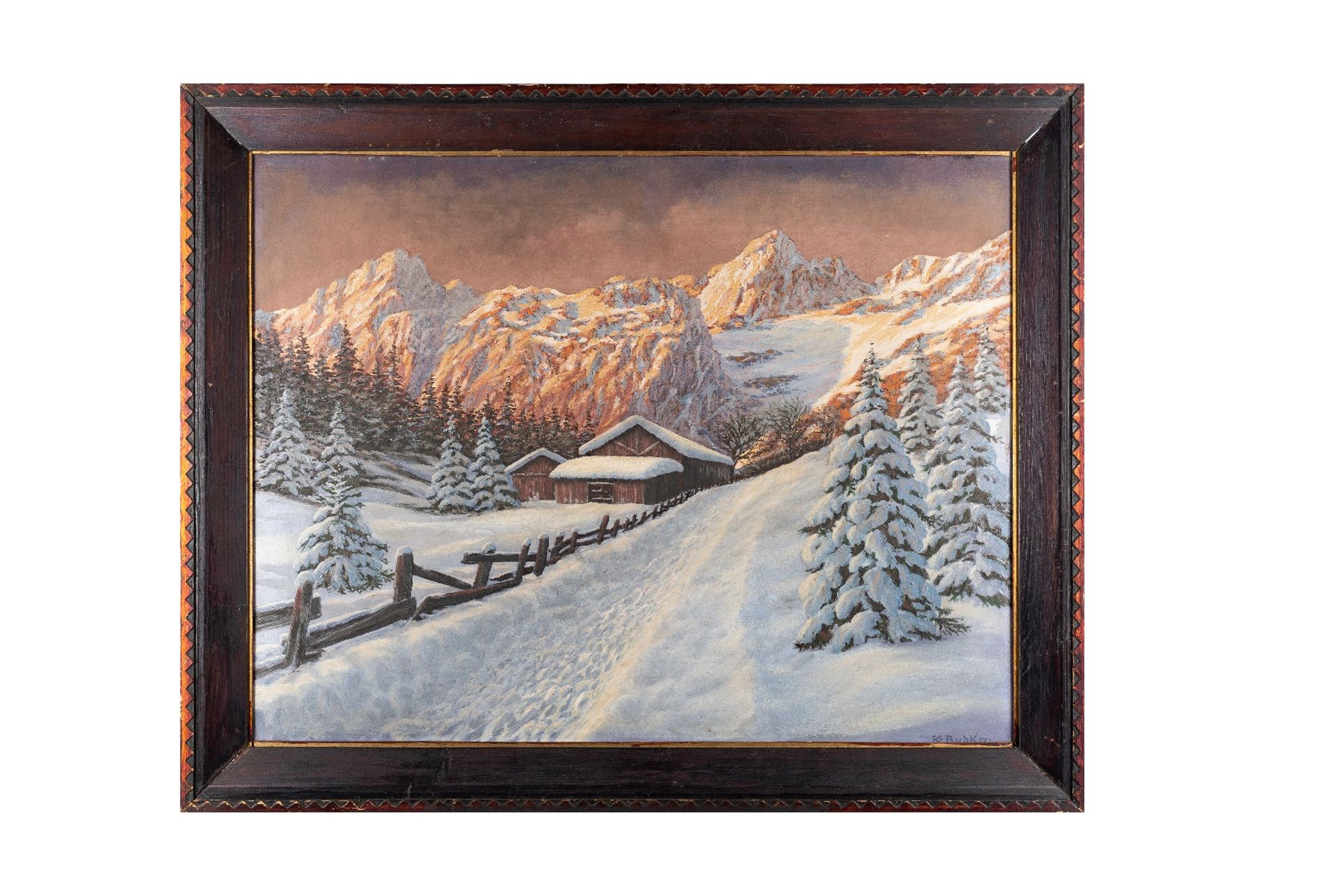 Unbekannter Kuenstler, Schneelandschaft | Unknown Artist, Snowy Landscape