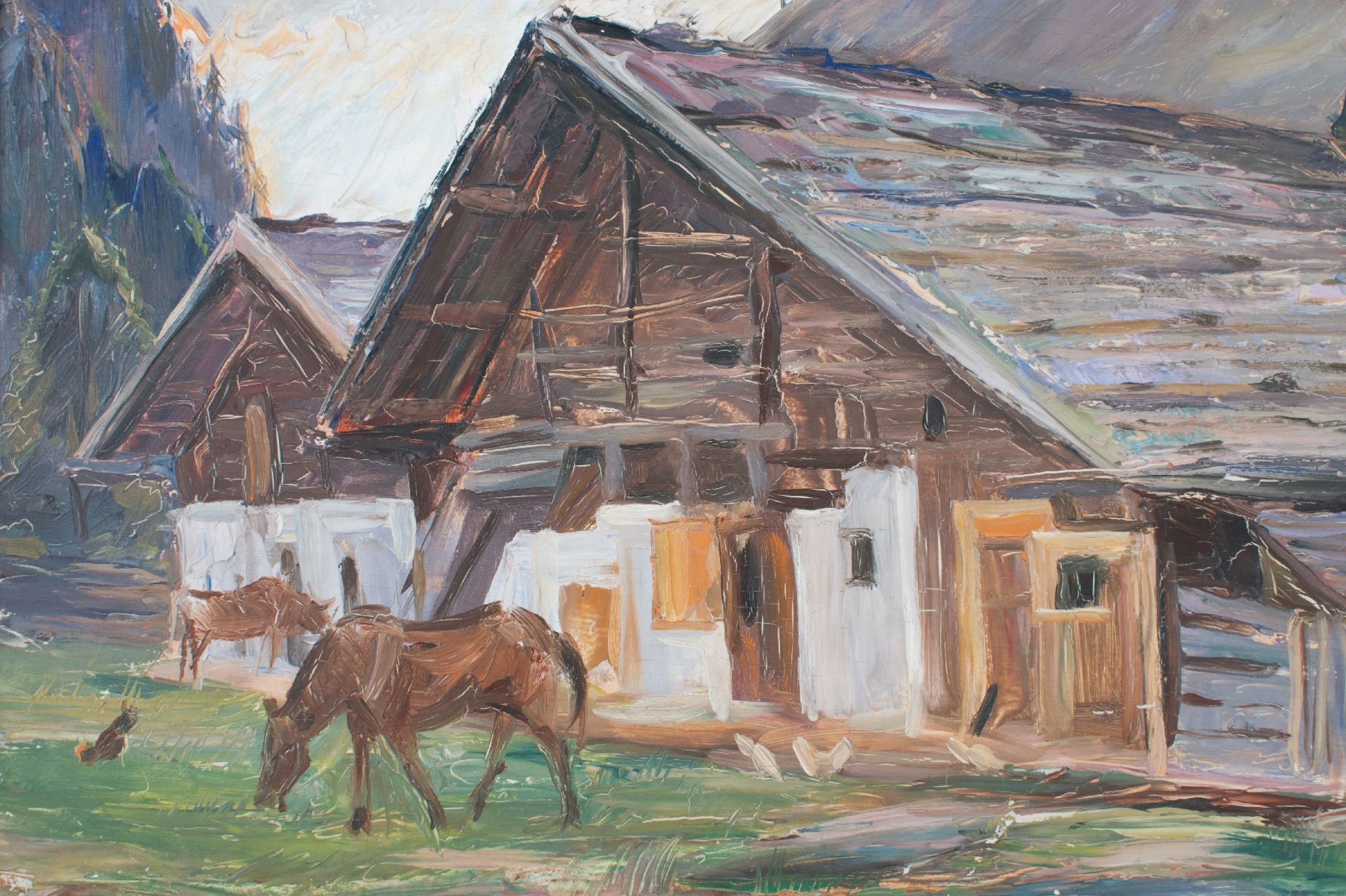 Hermann Grohm-Rottmayer (1877-1953), Bauernhof | Hermann Grohm-Rottmayer (1877-1953), Farmstead - Bild 2 aus 6
