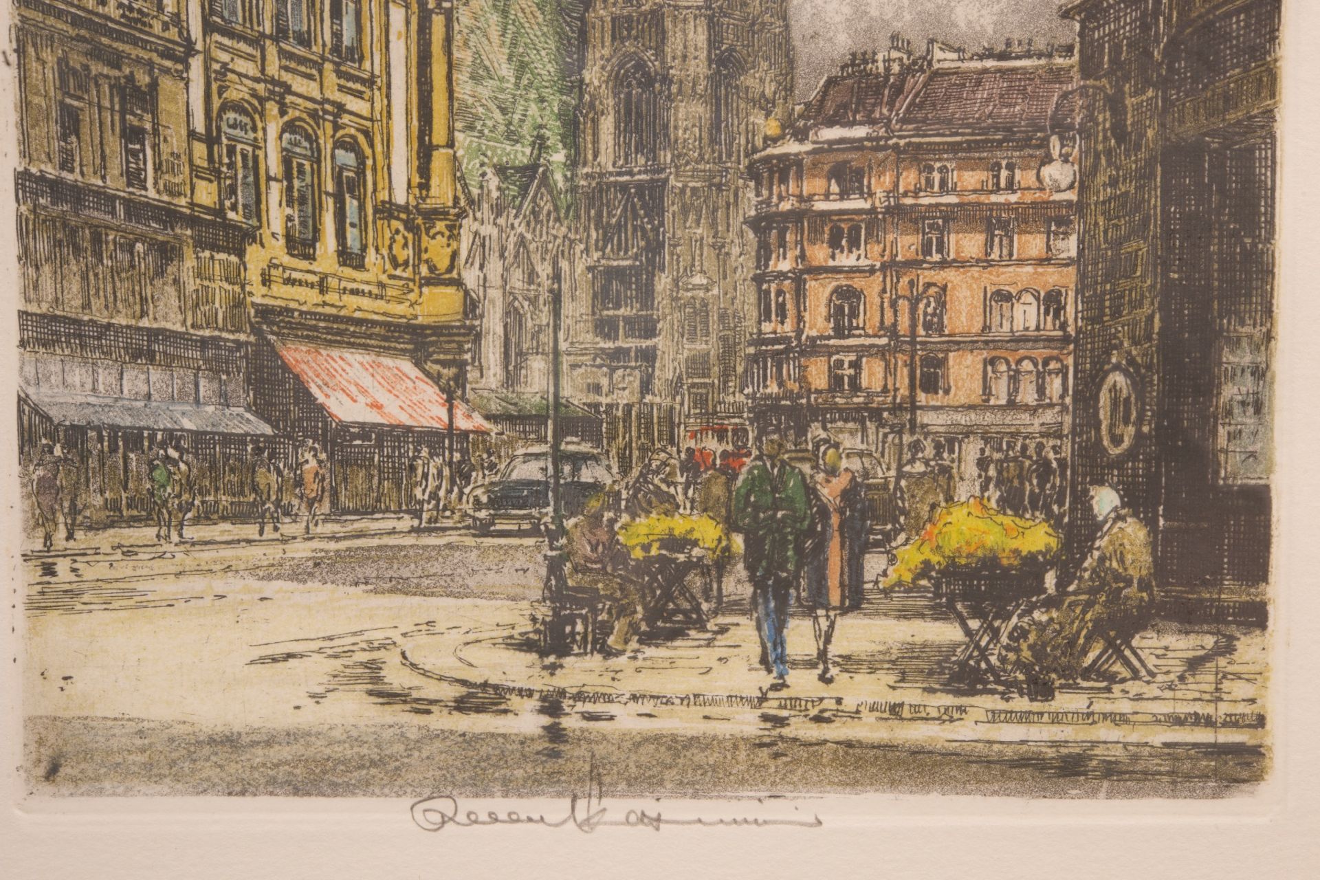 Robert Kasimir (1914-2002), Blick vom Graben auf den Stephansdom | Robert Kasimir (1914-2002), View  - Bild 3 aus 5