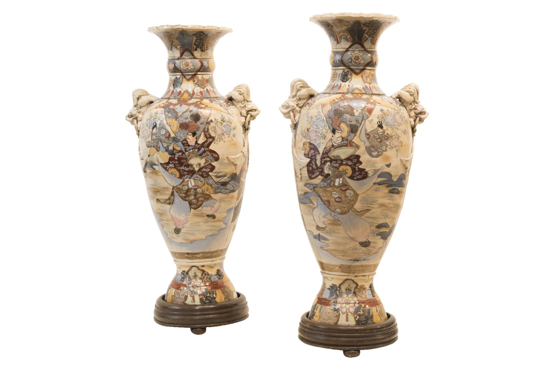 Zwei Satsuma Porzellan Vasen | Two Satsuma Porcelain Vases