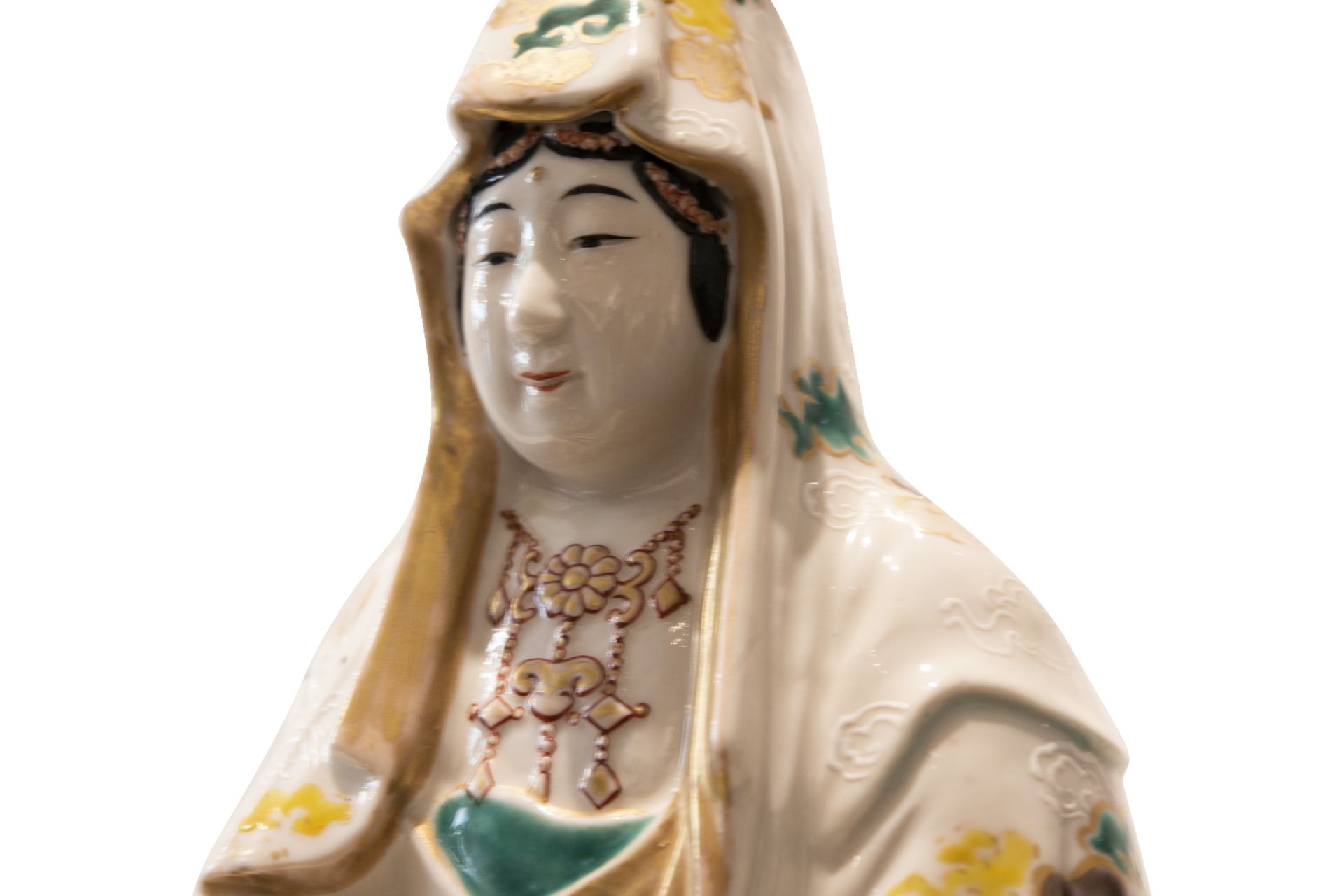 Sitzende weibliche Porzellanfigur | Seated female porcelain figure - Bild 6 aus 6