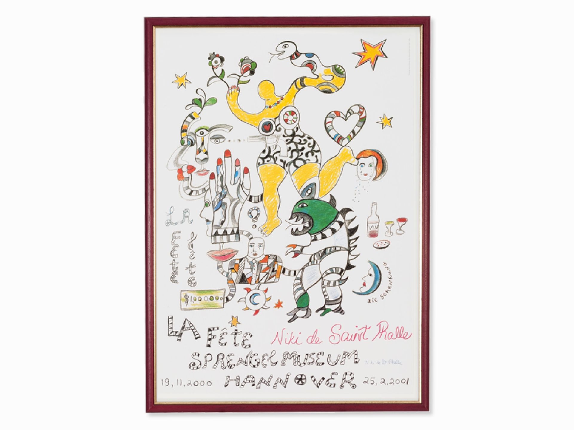 Niki de Saint Phalle * (1930–2002), La Fete, die Schenkung | Niki de Saint Phalle* (1930-2002), La F