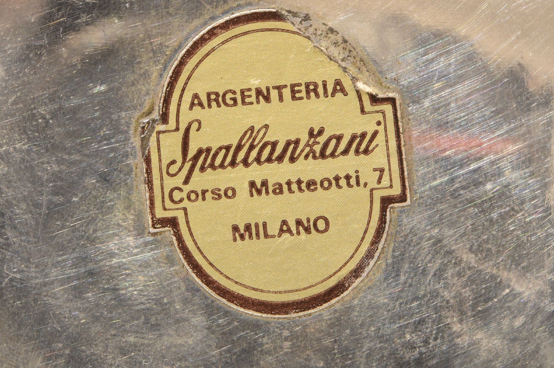 F.Illi Baggio Alessandria Italien ovale Silberschale | F.Illi Baggio Oval Silver Tray - Bild 5 aus 5