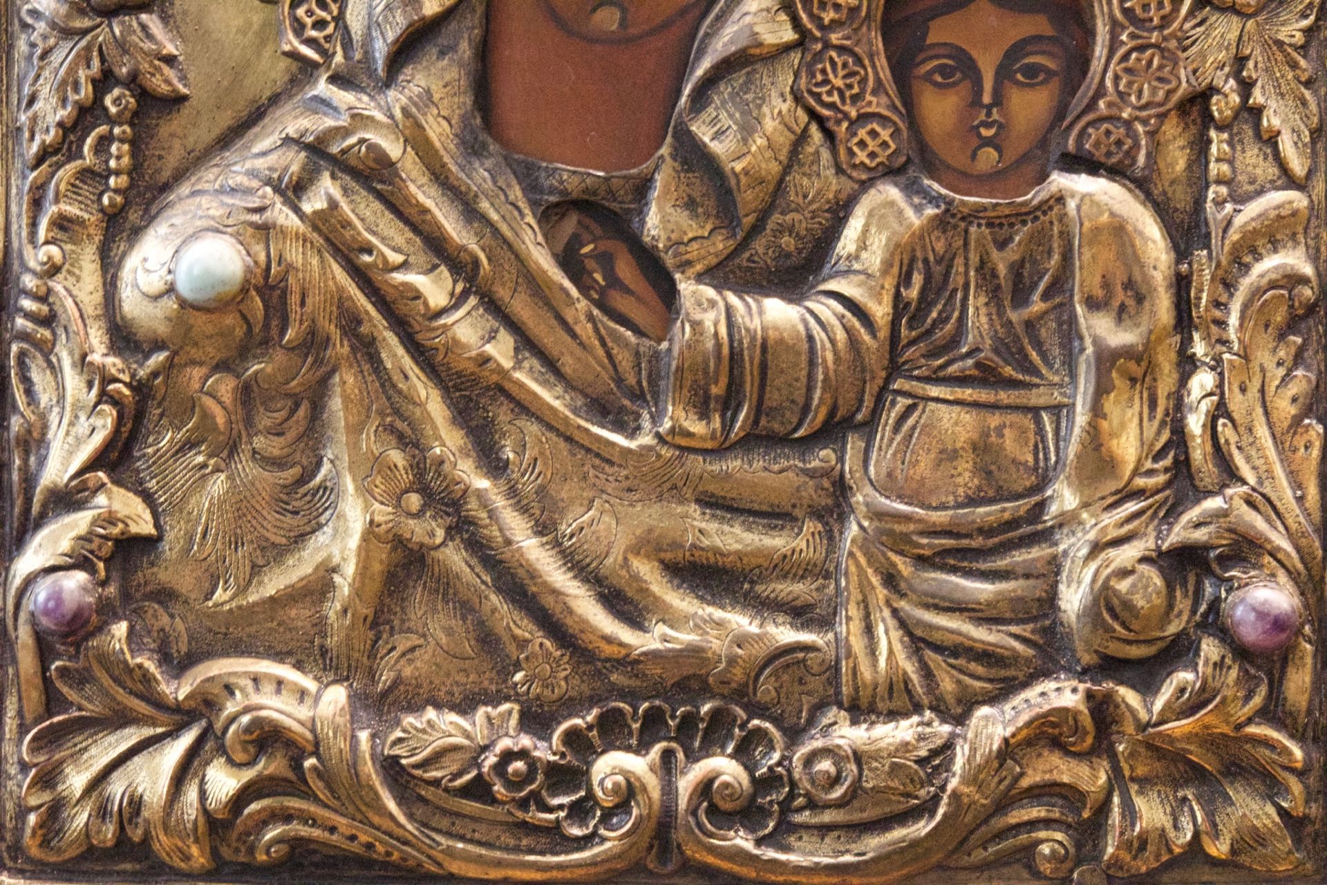 Ikone Gottesmutter mit Kind | Icon of Mother of God with Child - Image 2 of 5