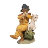 Wiener Berger Keramik Hirtenknabe mit Zieglein | Wiener Berger Ceramics Shepherd Boy with Little Goa