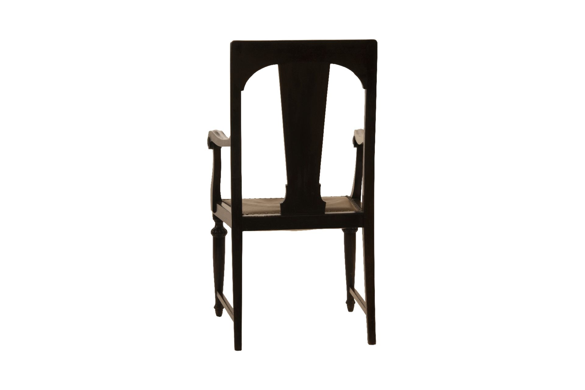 2 Armlehnstuehle mit Ledersitzflaeche | 2 Armchair with Leather Seat - Bild 3 aus 5