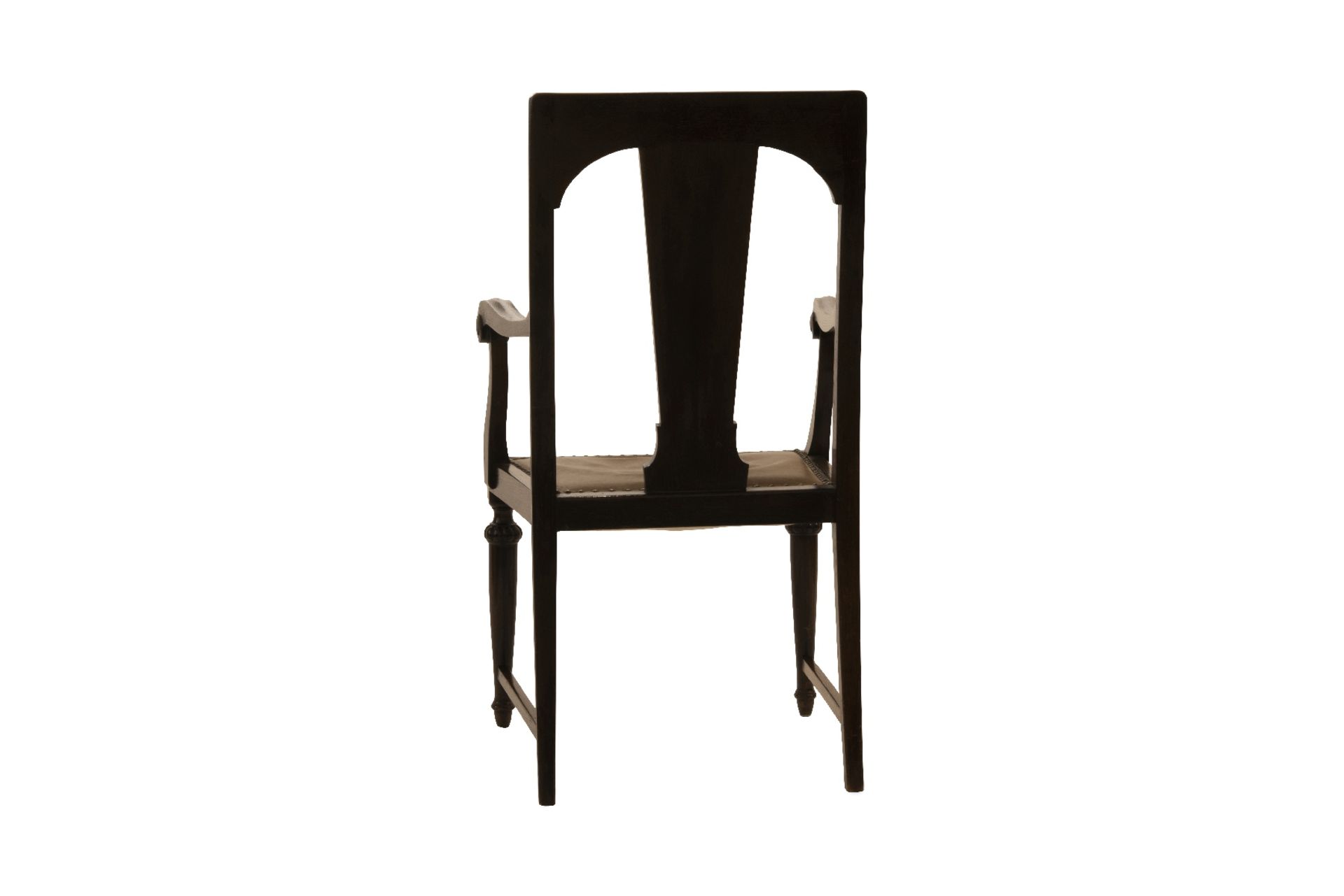 2 Armlehnstuehle mit Ledersitzflaeche | 2 Armchair with Leather Seat - Image 3 of 5