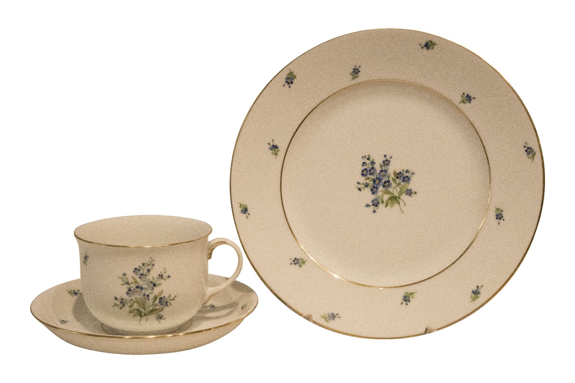 Augarten Porzellan ein Gedeck Dekor Biedermeier Girlande | Augarten Porcelain One Place Setting Dec