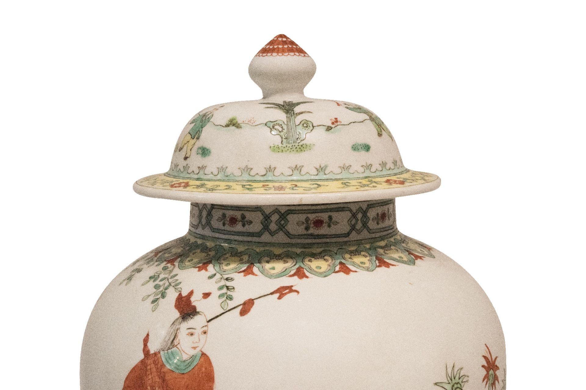 Große chinesische Porzellan-Deckelvase | Large Chinese Porcelain Lidded Vase - Image 5 of 5