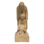 Moderne Holzskulptur von Josef, Maria und dem Jesuskind | Modern Wooden Sculpture of Joseph, Mary an