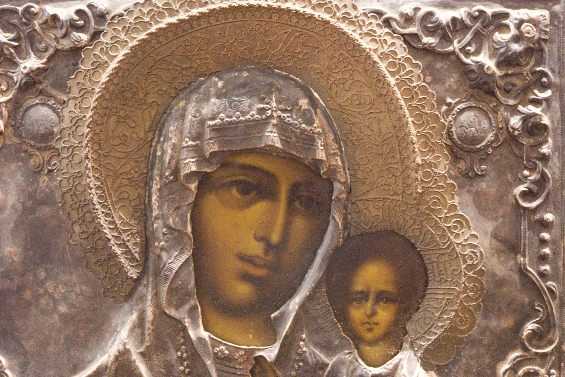 Ikone Gottesmutter mit Kind | Icon of Mother of God with Child - Image 2 of 5