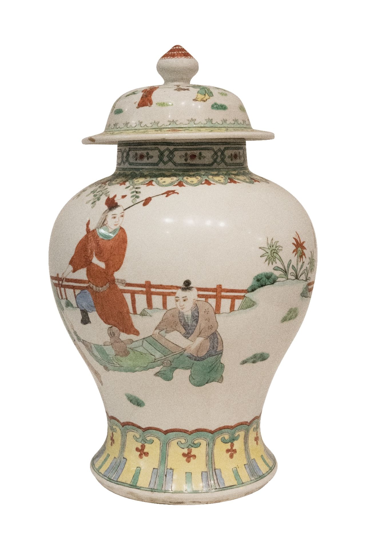 Große chinesische Porzellan-Deckelvase | Large Chinese Porcelain Lidded Vase - Image 3 of 5