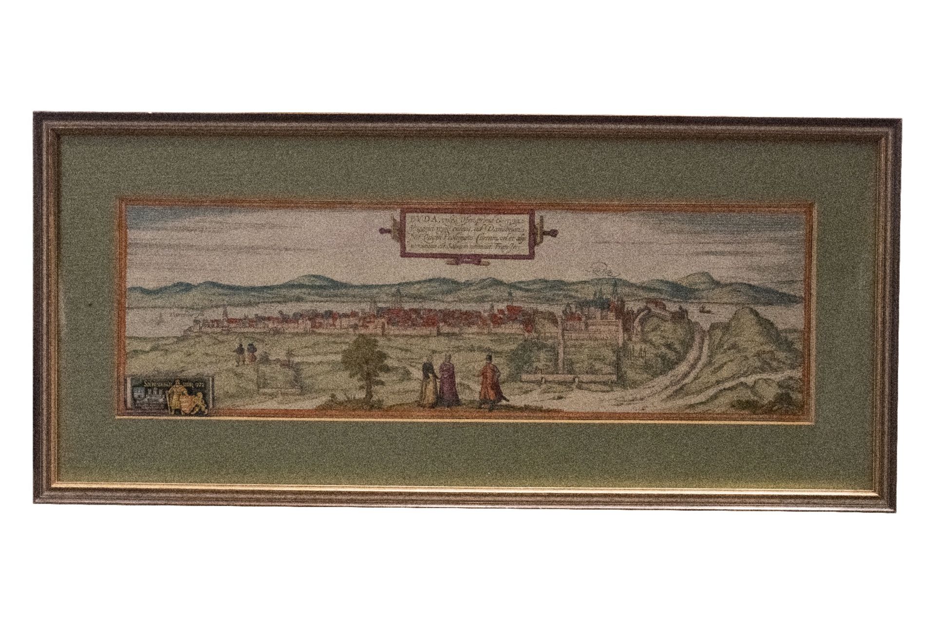 Bunter Kupferstich vom ersten Weinbaugebiet an der Donau | Colorful Copperplate Engraving of the fir