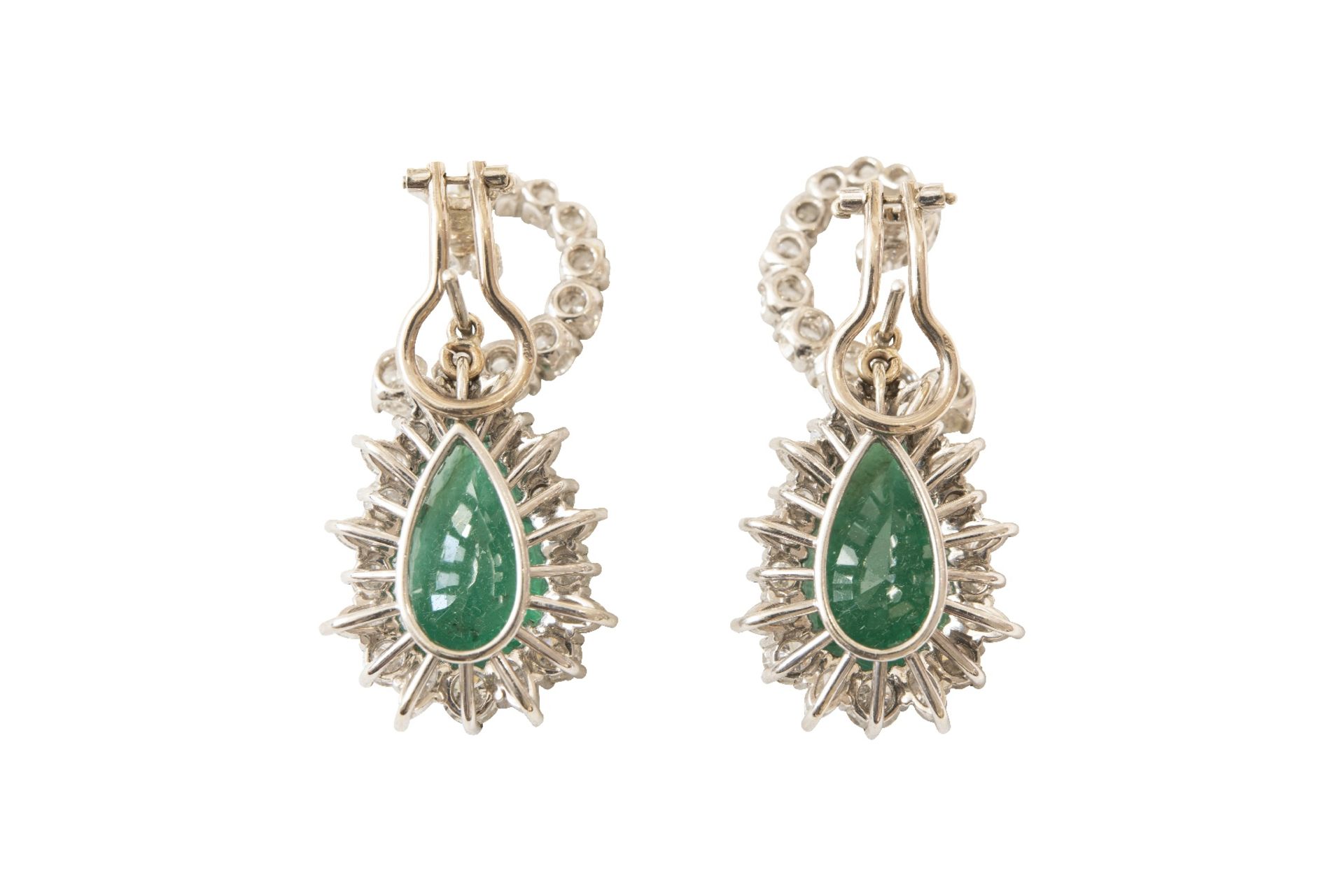 Ohrschmuck Gold Brillant Smaragd | Earrings Gold Brilliant Emerald - Bild 6 aus 7