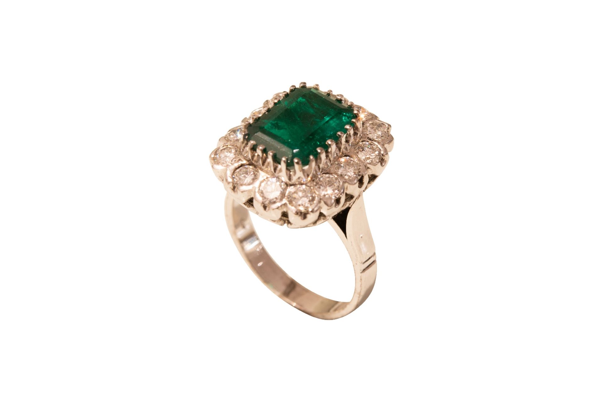 Ring Gold Brillant mit Smaragd | Ring Gold Brillant Emerald - Bild 2 aus 6