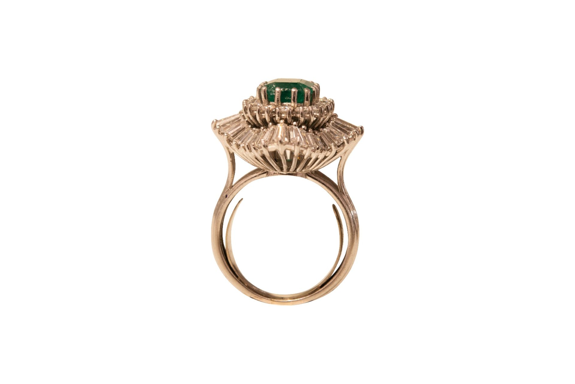 Ring Gold Brillant Smaragd | Ring Gold Brillant with Emerald - Bild 2 aus 5