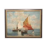 Georg Sommer zugeschrieben Segelschiffe auf dem Meer | Georg Sommer (1848-1917), Sailing Ships on th