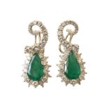 Ohrschmuck Gold Brillant Smaragd | Earrings Gold Brilliant Emerald