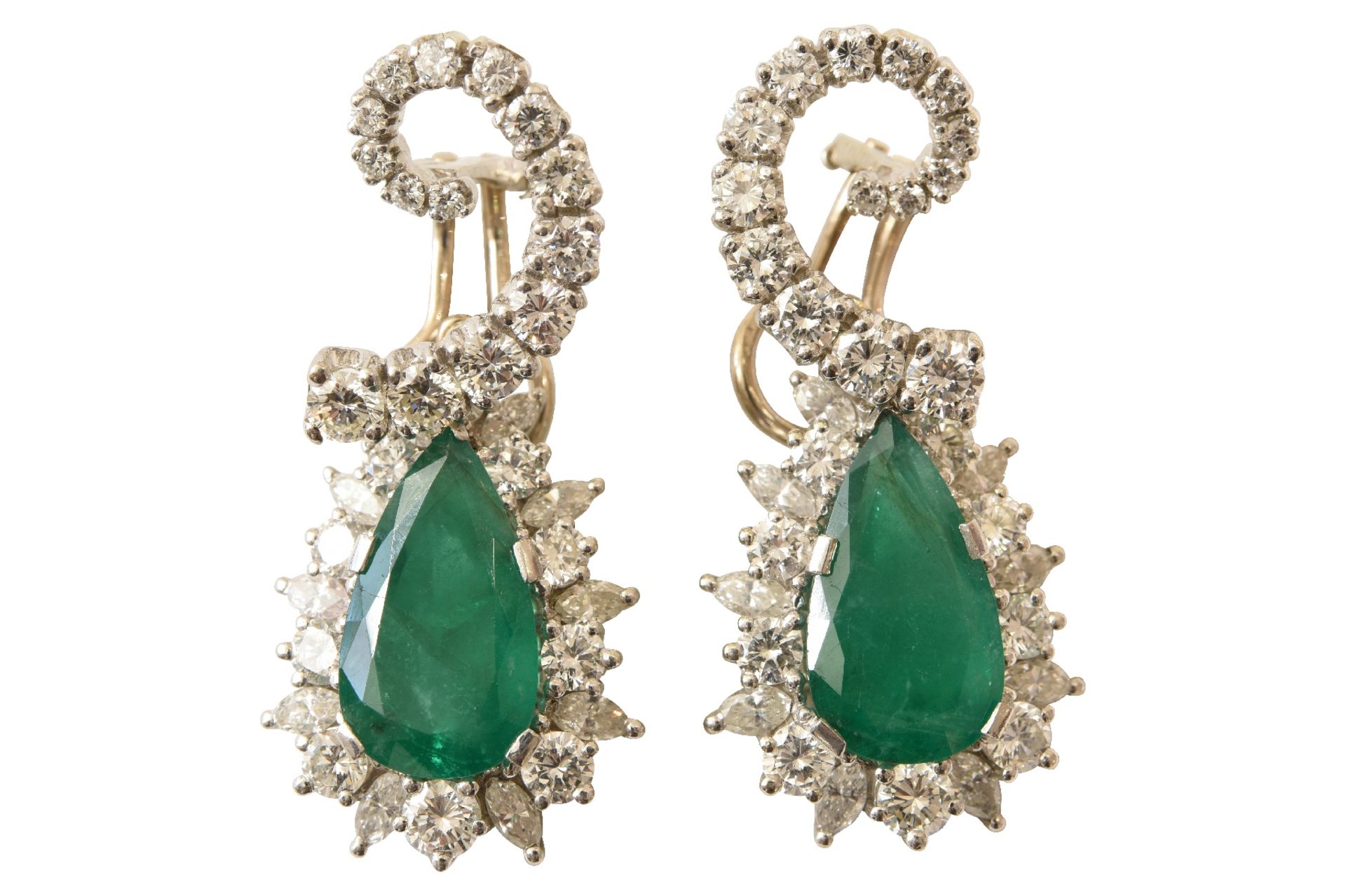 Ohrschmuck Gold Brillant Smaragd | Earrings Gold Brilliant Emerald